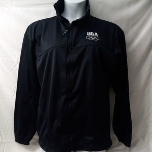 Vintage USA Olympic Committee Track Jacket Full Zip Made In USA Size Mens XL EUC